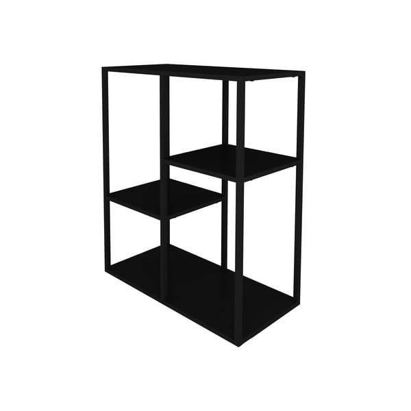 Črn kovinski regal Canett Lite, višina 81 cm-image-3