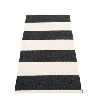 Črno-bel zunanji in notranji tekač 70x150 cm Bob Black Vanilla – Pappelina