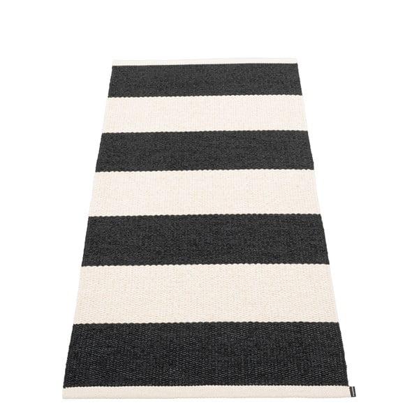 Črno-bel zunanji in notranji tekač 70x150 cm Bob Black Vanilla – Pappelina