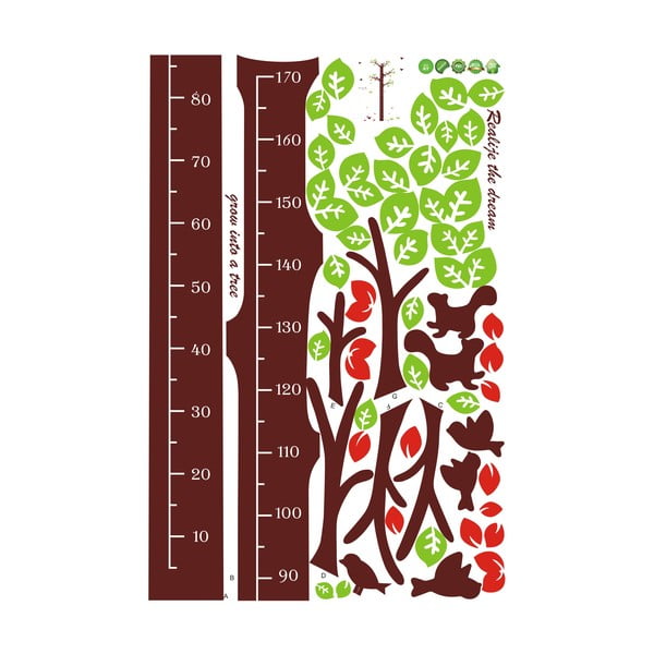 Otroška nalepka za merjenje višine za vrata/stenska 60x190 cm Dreaming Tree – Ambiance-image-2