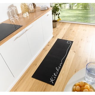Črn tekač Zala Living Kitchen, 50 x 150 cm