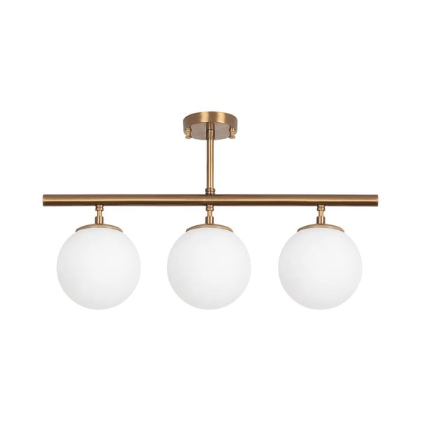 Stropna svetilka v bronasti barvi s steklenim senčilom ø 15 cm Atmaca – Opviq lights