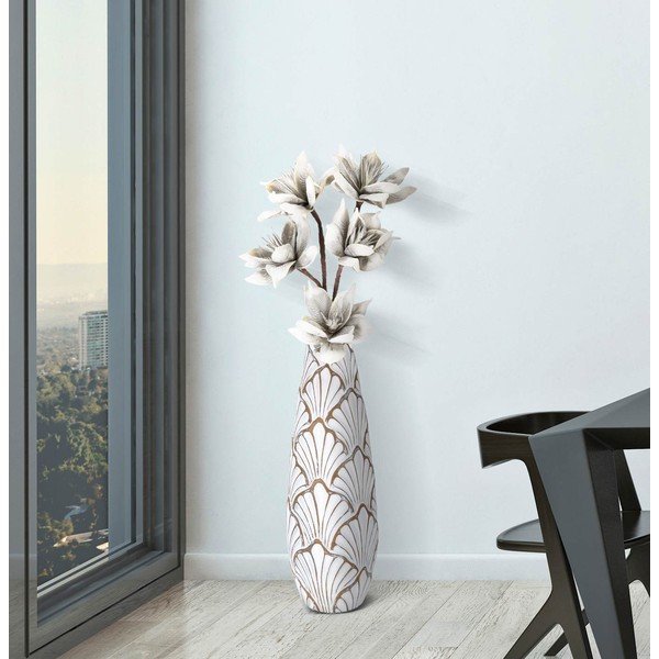 Bela visoka vaza iz poliresina 55 cm Panama – Mauro Ferretti-image-1