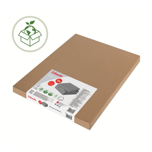 Komplet 3 sivih škatel za shranjevanje Esselte Home, 20 x 25,5 cm-image-4