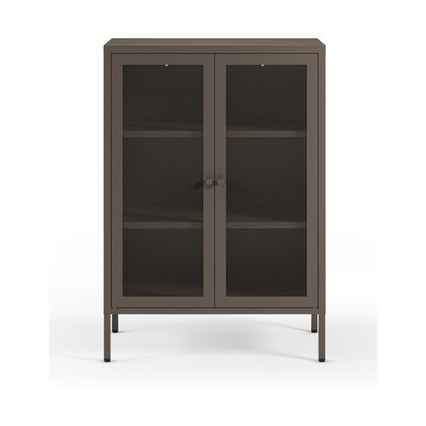 Siva kovinska omarica 70x100x40 cm Fayna – Marckeric