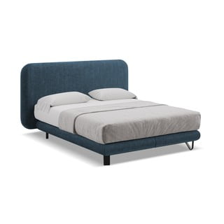 Modra boxspring postelja 180x200 cm Ilima – Makamii