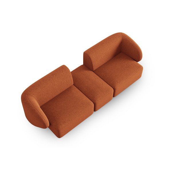 Oranžna sedežna garnitura 239 cm Shane – Micadoni Home-image-4