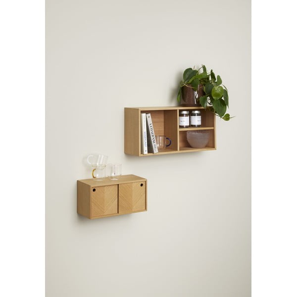 Stenska polica v dekorju hrastovega lesa Collect - Hübsch-image-1