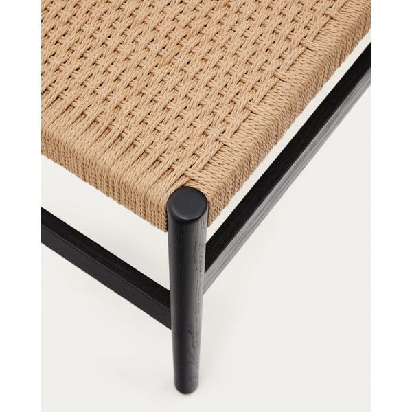 Črna/naravna klop Zaide – Kave Home-image-3