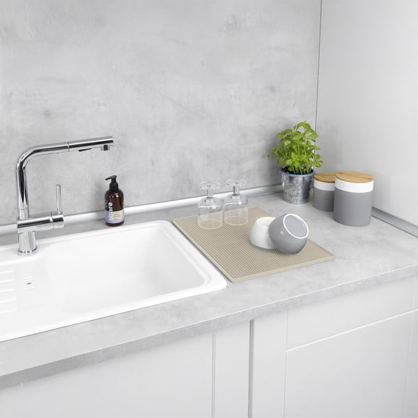 Bež gumijasta odcejalna podloga 40x30 cm Maxi – Wenko-image-3