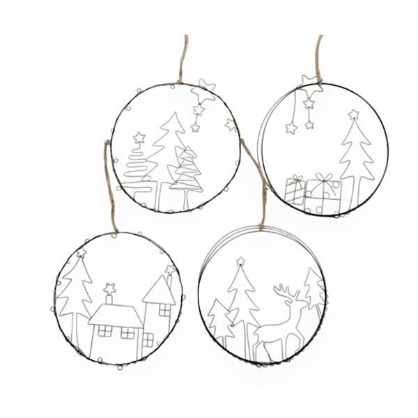 Komplet 4 visečih božičnih okraskov Boltza Gerda