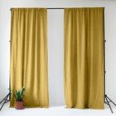 Rumena lanena zavesa 140x300 cm Lemon Curry – Linen Tales