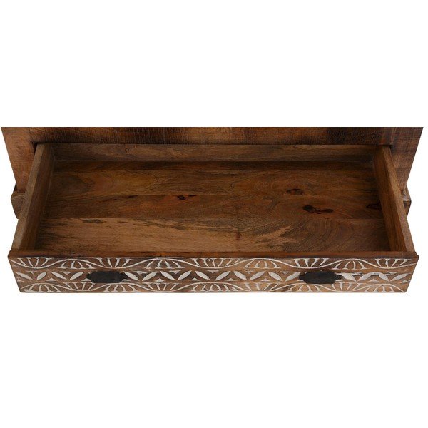 Rjava garderobna omara iz masivnega manga 190x45 cm Maneesh – Støraa-image-4