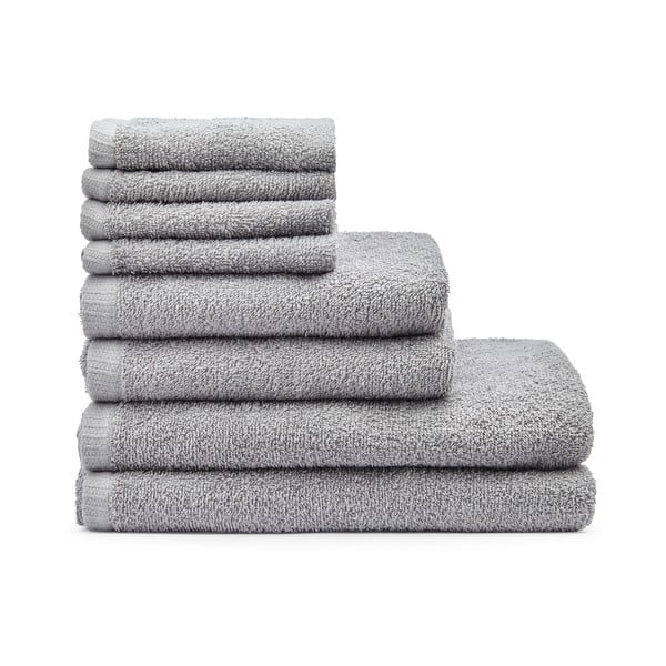 Sivi hitro sušeči/frotirni bombažni komplet brisač 8 ks Quick Dry – Catherine Lansfield