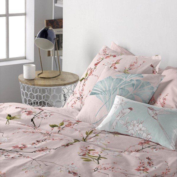 Komplet 2 bombažnih prevlek za okrasno blazino Happy Friday Chinoiserie Rose-image-1