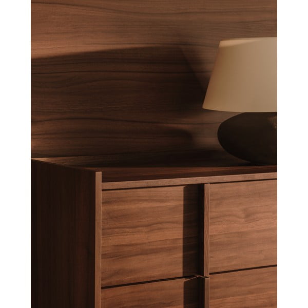 Rjava komoda v orehovem dekorju 100x78x50 cm Onix – Kave Home-image-2