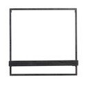 Mat črna polica iz lesa jelke Maddison - Light & Living