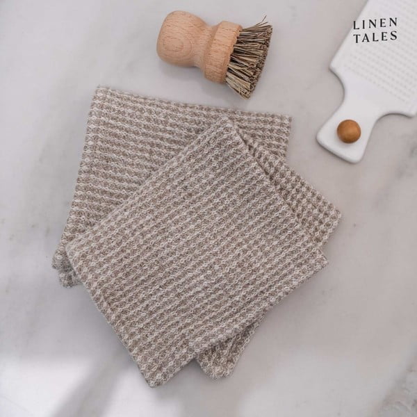 Lanene kuhinjske krpe v kompletu 2 ks 26x26 cm – Linen Tales-image-1