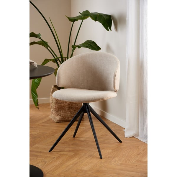 Bež oblazinjen jedilni stol z nasloni za roke Ella – Actona-image-2