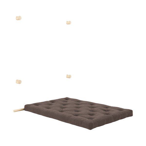 Temno rjava raztegljiva sedežna garnitura iz rebrastega žameta 135 cm Hooked – Karup Design-image-4