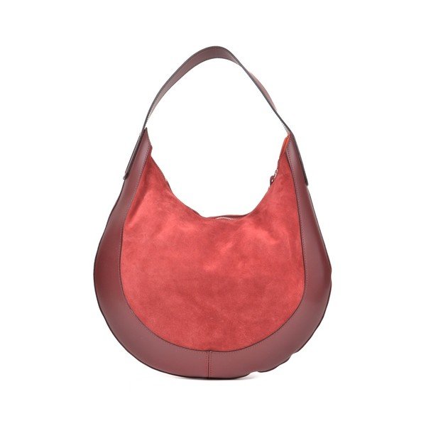 Usnjena torbica Isabella Rhea Moon Vino bordo barve-image-4