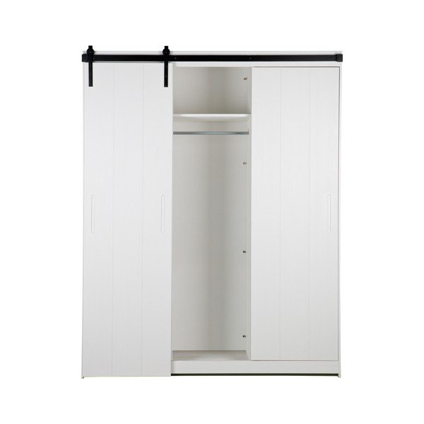 Bela konstrukcija omarice z drsnimi vrati WOOOD Luuk-image-3