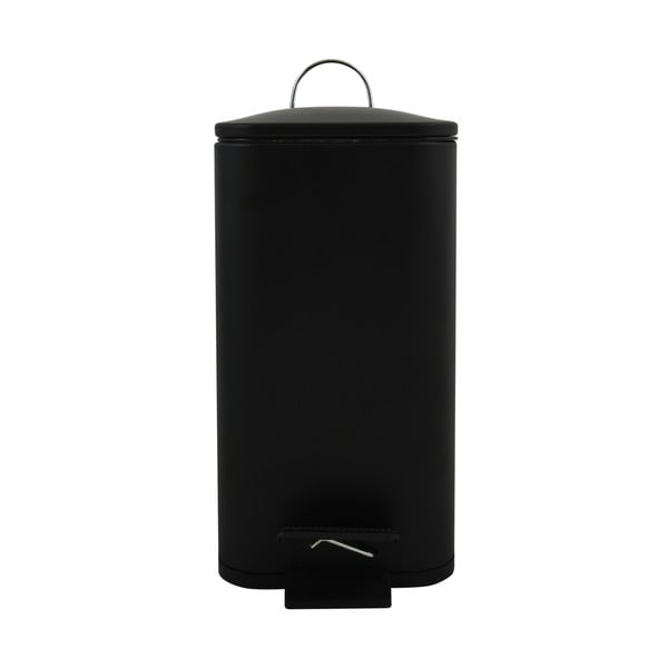 Mat črn jeklen koš za smeti s pedalom 5 l Erik – Spirella-image-3