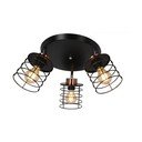 Črna kovinska stropna svetilka Glob - Candellux Lighting