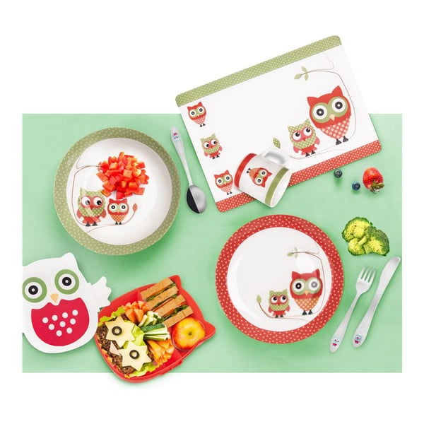 Otroški jedilni pribor iz nerjavečega jekla v srebrni barvi 3 kos - Orion-image-1