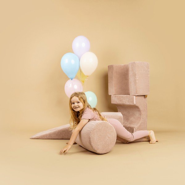 Kaki zeleno otroško igrišče iz pene iz rebrastega žameta 4 ks višina 30 cm 45x170 cm Montessori – Meowbaby-image-3