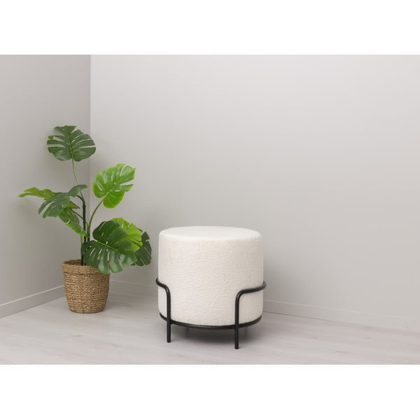 Bel tabure iz tkanine bouclé Carl – Tenzo-image-4