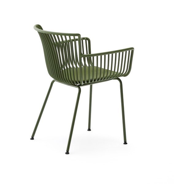 Temno zelen kovinski vrtni stol Surpika – Kave Home-image-4