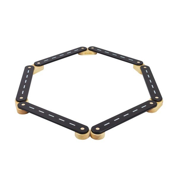 Črna čutna pot iz masivnega bora 10x408x5 cm Montessori – Meowbaby