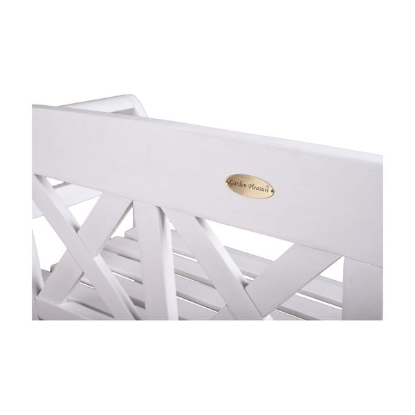 Bela lesena vrtna klop Vancouver - Garden Pleasure-image-1
