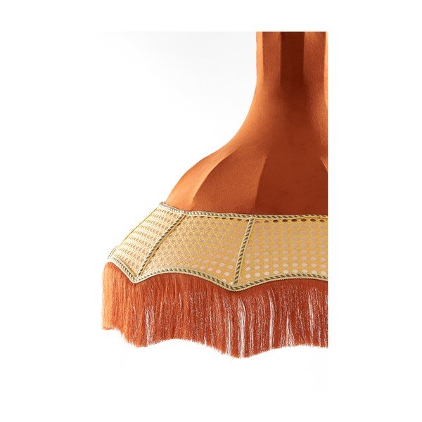 Oranžna viseča svetilka s tekstilnim senčilom ø 50 cm Mizia – Light & Living-image-4