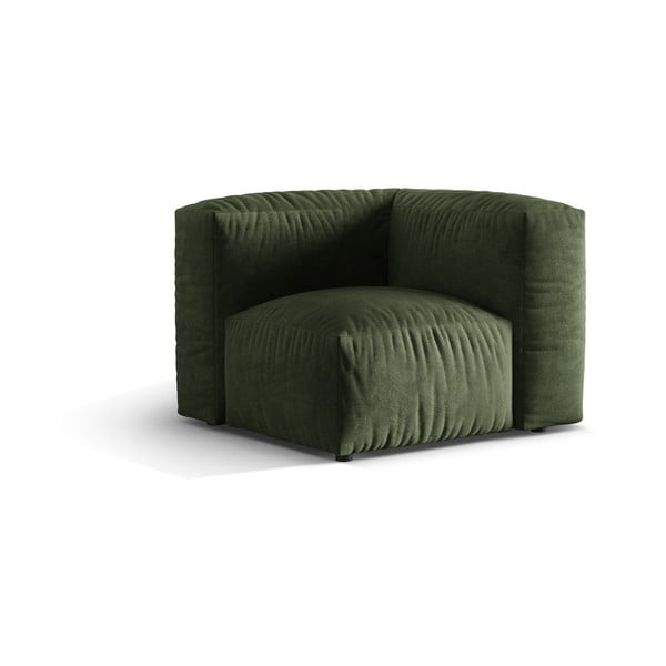 Zelen žameten modul za sedežno garnituro (s kotom po izbiri) Martina – Micadoni -image-1