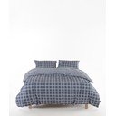 Siva enojna posteljnina iz renforce bombaža 140x200 cm Linear Calm Geometric – Mila Home Luxury