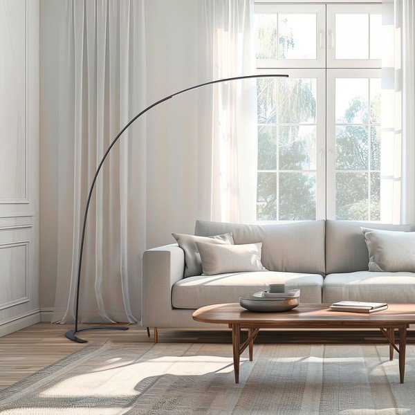 Temno rjava LED zatemnitvena stoječa svetilka (višina 210 cm) Shanghai – Trio-image-1