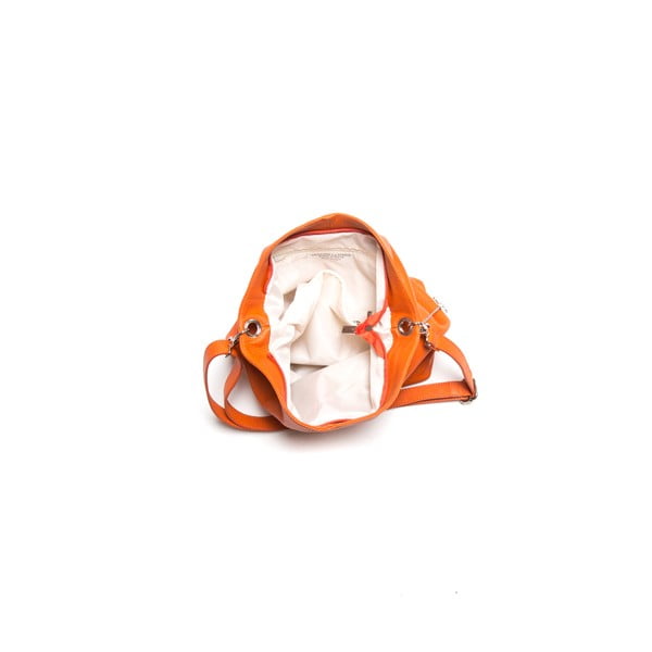 Oranžna usnjena torbica Luisa Vannini Gilliana-image-3