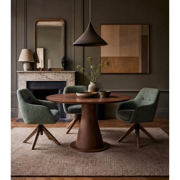 Zeleni oblazinjeni jedilni stoli v kompletu 2 ks Avola – Unique Furniture-image-3