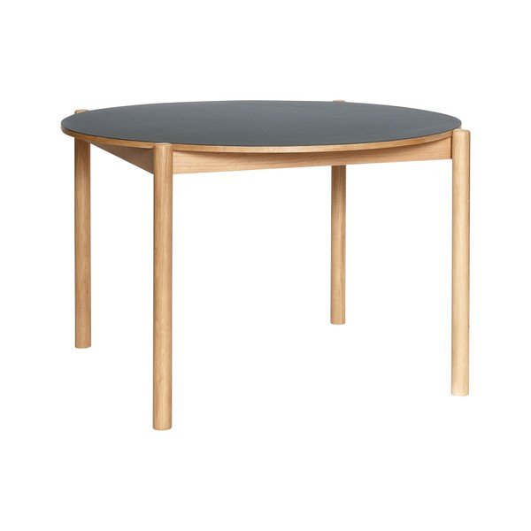 Okrogla jedilna miza iz masivnega hrasta ø 115 cm Oblique – Hübsch