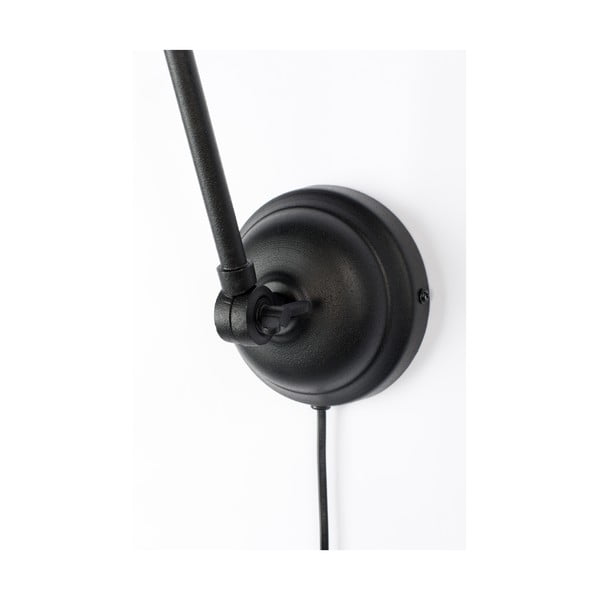 Črna stenska svetilka White Label Maarten-image-4