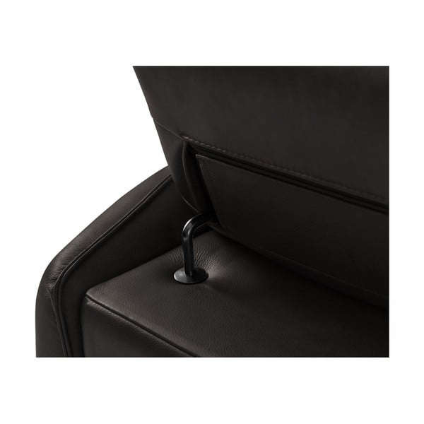 Črna usnjena sedežna garnitura 103 cm Hubble – Windsor & Co Sofas-image-1