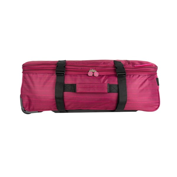 Rožnata potovalna torba na kolesih Lulucastagnette Rallas, 91 l