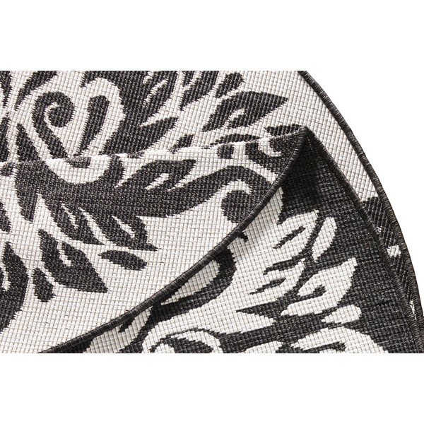 Črno-krem zunanja preproga NORTHRUGS Madrid, ⌀ 200 cm-image-4