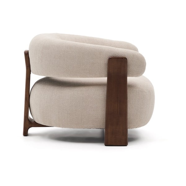 Bež fotelj iz šenilje Granite – Kave Home-image-3