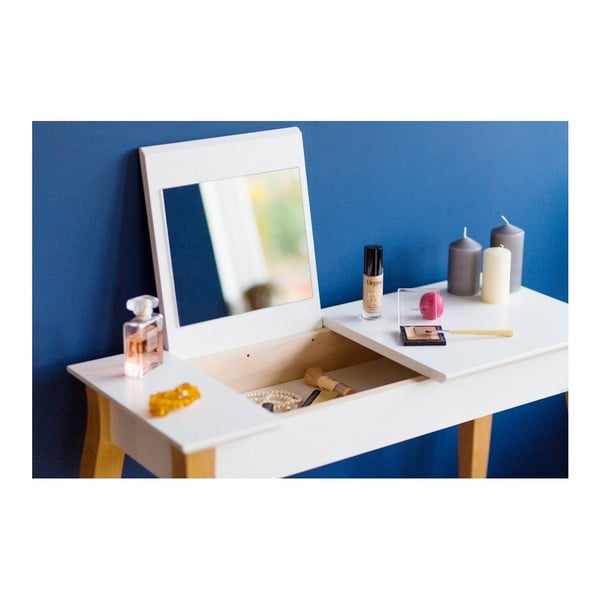 Bela toaletna mizica z ogledalom Ragaba Dressing Table, dolžina 65 cm-image-1