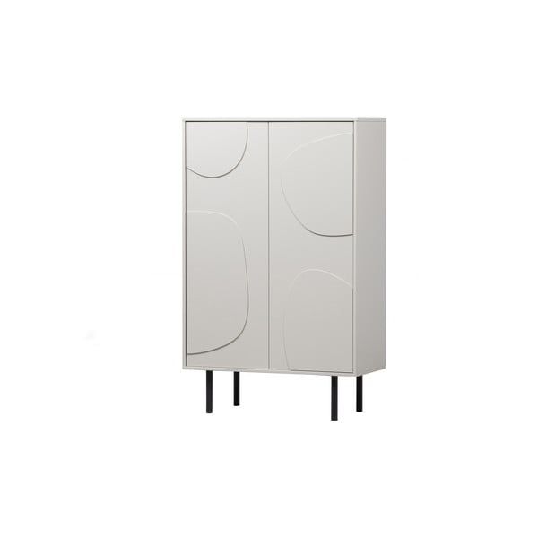 Svetlo siva omarica iz masivnega bora 85x135 cm Cadiz – WOOOD-image-3