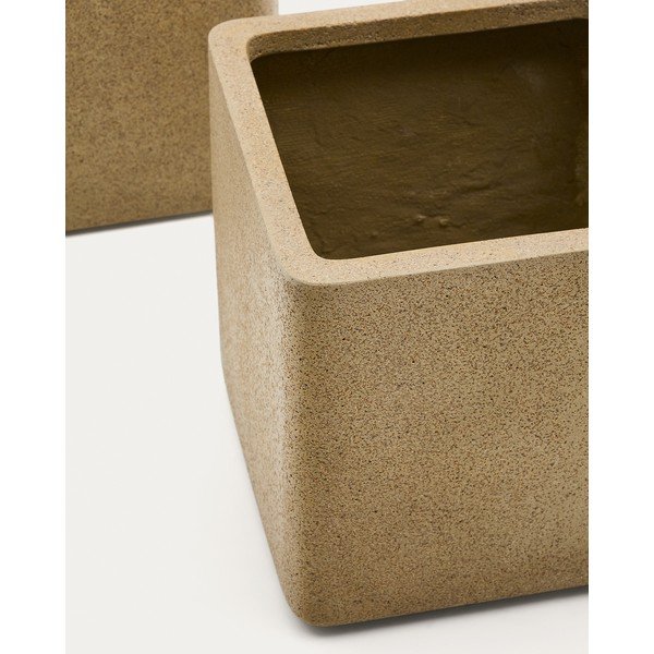 Okrasni cvetlični lonci v kompletu 2 ks iz umetnega kamna Minoa – Kave Home-image-3