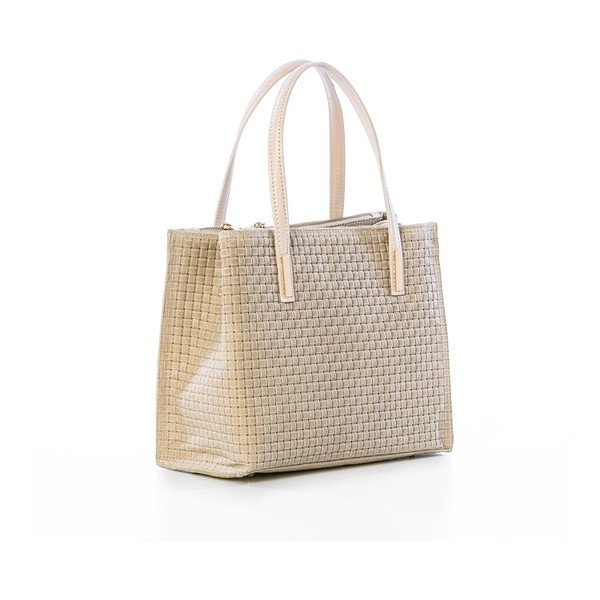 Usnjena torbica Suede Braid Beige-image-3